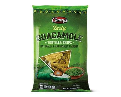 Clancy's 
 Spicy Salsa or Guacamole Tortilla Chips