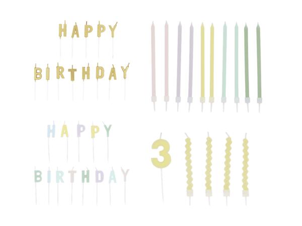 Set de bougies d'anniversaire