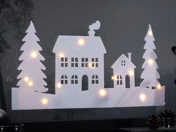 Fensterbilder mit LED-Lichterkette