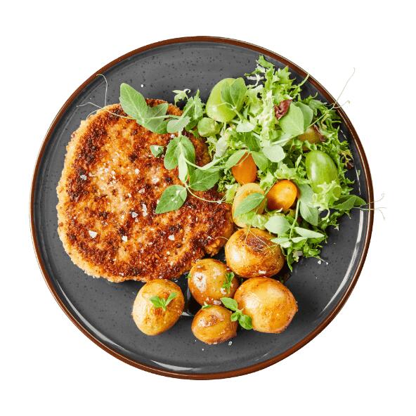Panerede schnitzler af dansk gris