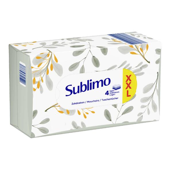 SUBLIMO(R) 	 				Mouchoirs 4 épaisseurs, 130 pcs