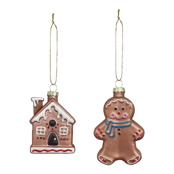 HOME CREATION(R) 				Glas-Weihnachtsanhänger, 2 oder 3 St.