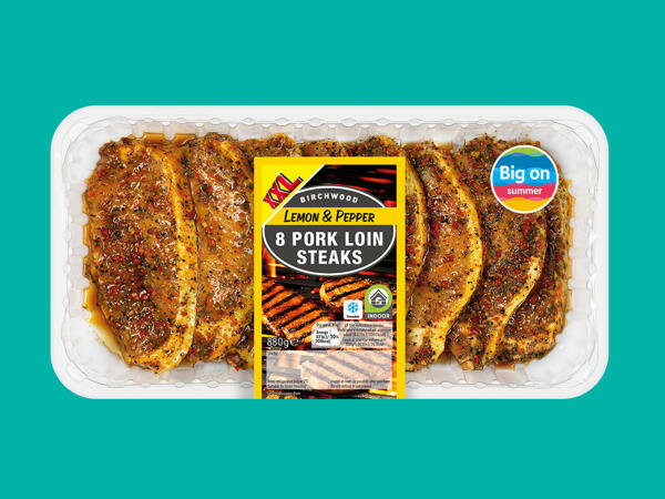 Birchwood 8 Lemon & Pepper Pork Loin Steaks