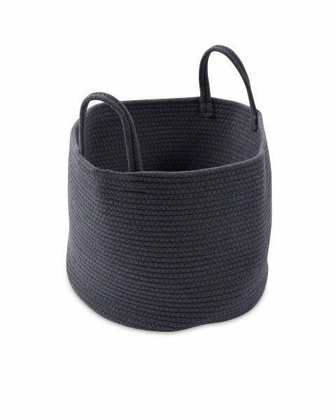 Grey Cotton Storage Bucket