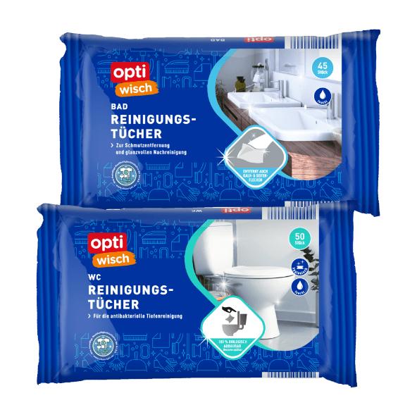 Rengøringsservietter til bad eller toilet