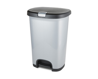 Easy Home 12.78-Gallon Lockable Step-On Wastebasket