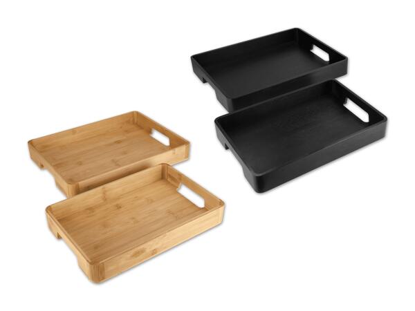 Bambus-Tablett-Set, 2-teilig