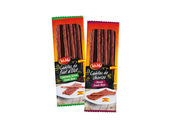 Chorizo or Fuet d'Olot Snack Sticks