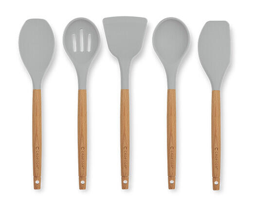 Crofton Wood & Silicone Utensil Set