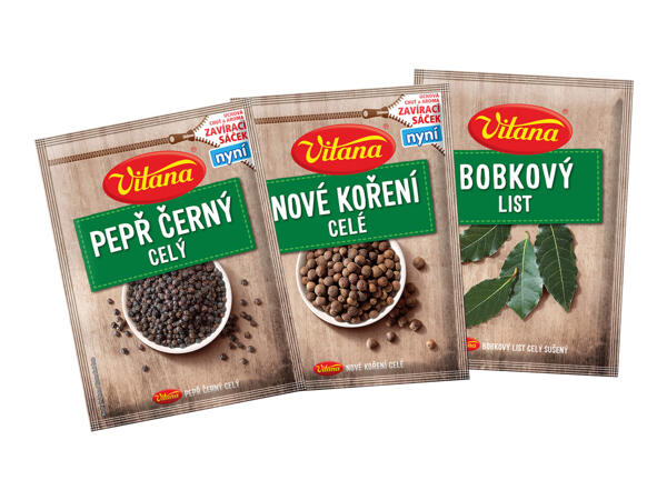 PEPŘ ČERNÝ CELÝ / NOVÉ KOŘENÍ CELÉ / BOBKOVÝ LIST