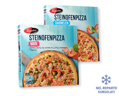 Pizza ai frutti di mare cotta nel forno a pietra RIGGANO