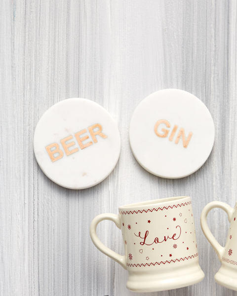 Beer Fizz 2 Pack Marble Coasters