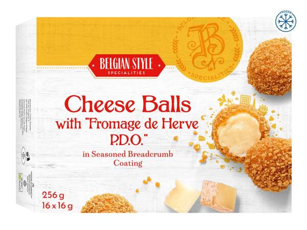 Cheese Balls with "Fromage de Herve P.D.O" in Seasoned Breadcrumb Coating