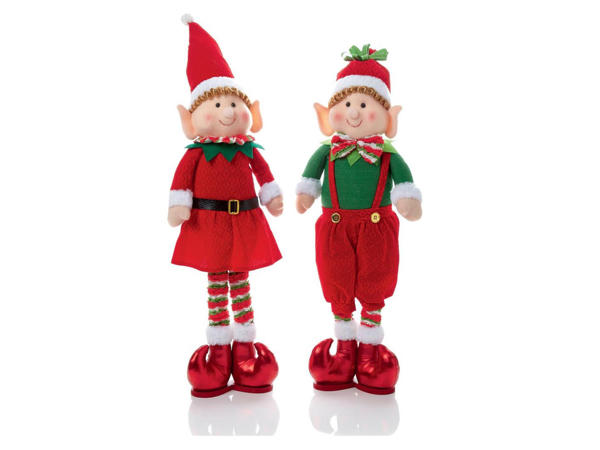56cm Deco Christmas Plush Elf with Extendable Legs