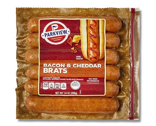 Parkview 
 Bacon Cheddar Brats or Chili Cheese Smoked Sausage