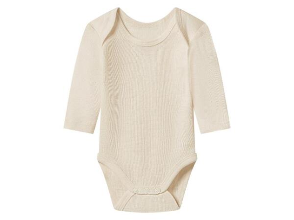 Dětské body s dlouhými rukávy z merino vlny a hedvábí