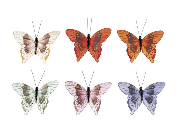 Livarno Home Decorative Clips - 6 Pack - Butterflies
