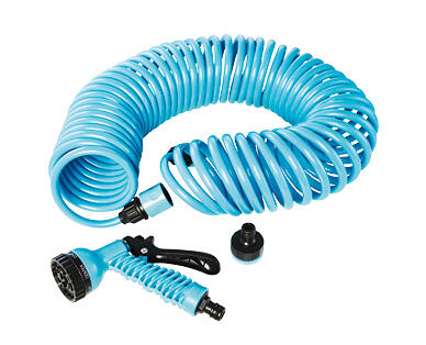 Coiled Garden Hose Set 15m