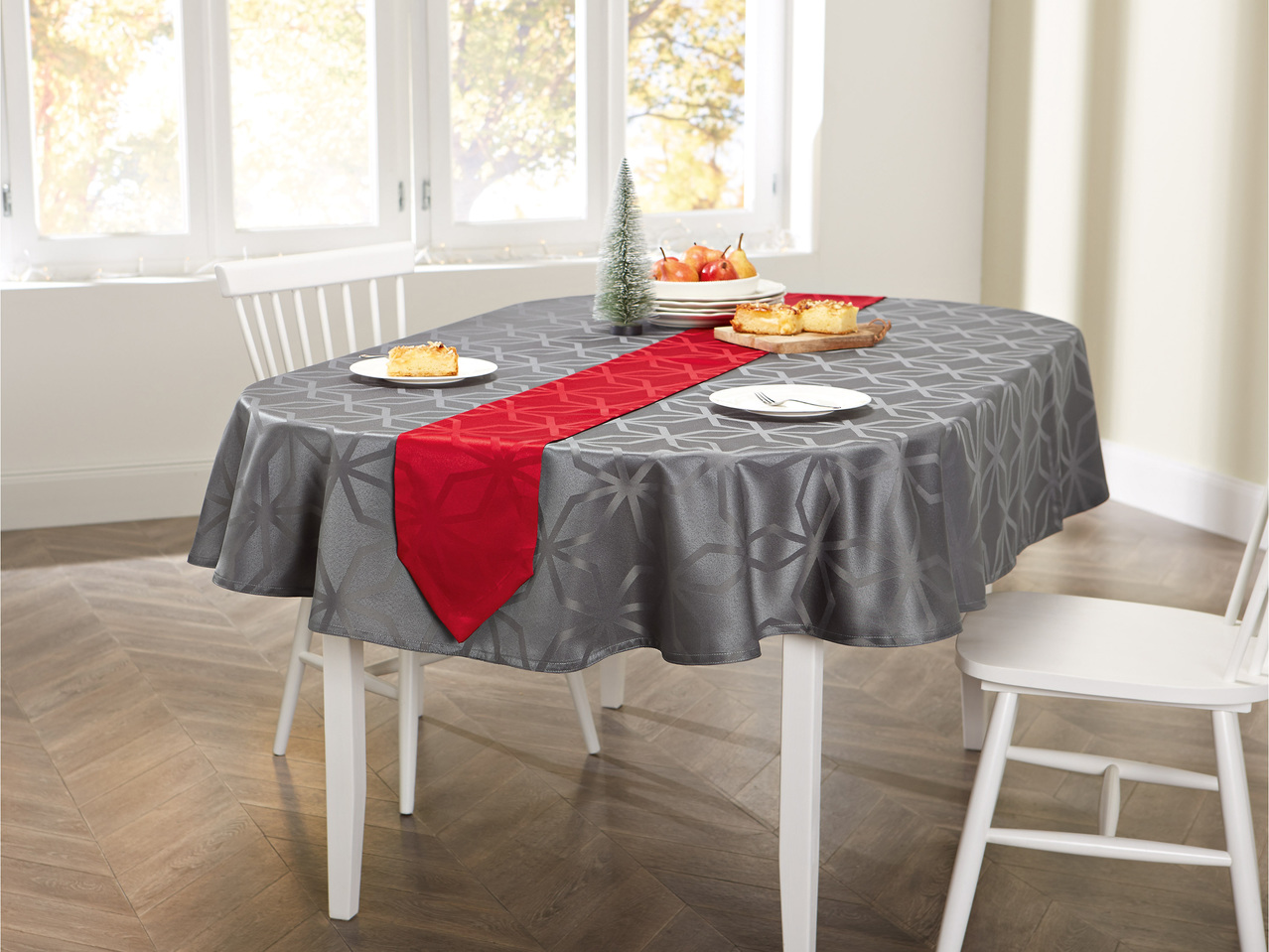 MERADISO Tablecloth/Table Runner Set