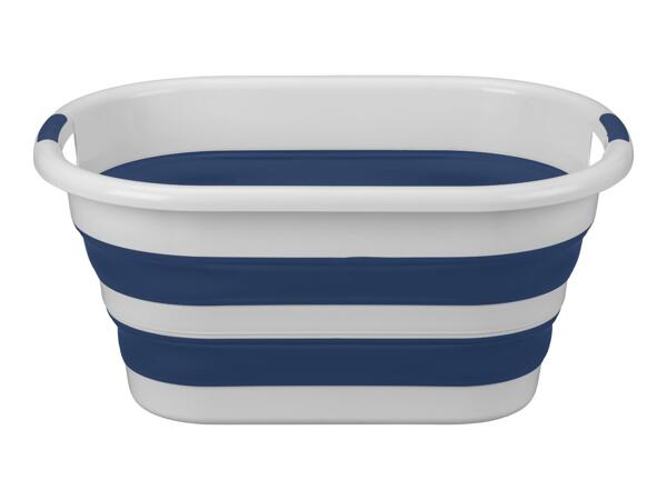 W5 Blue Collapsible Laundry Basket