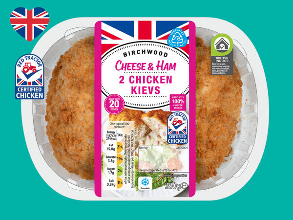 Birchwood Cheese & Ham 2 Chicken Kievs