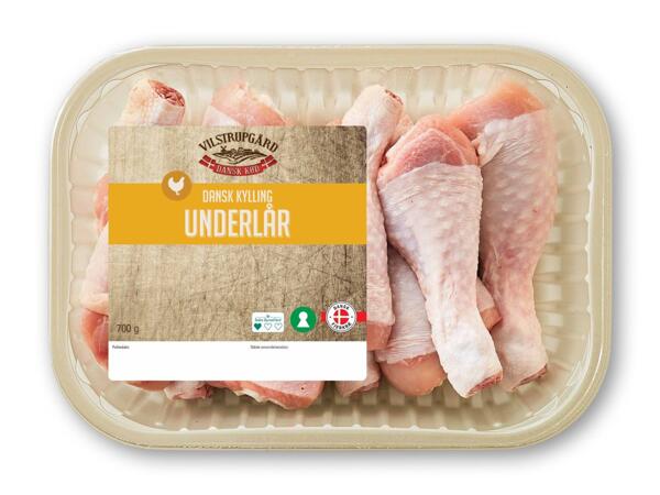 Danske kyllingeoverlår, -underlår eller kyllingebrysttern
