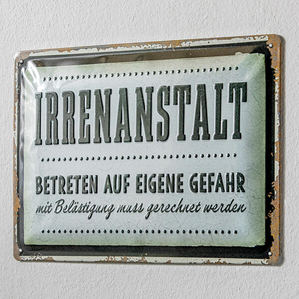 Retro-Metallschild "Home Kollektion"