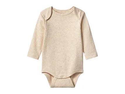 LUPILU Beige & White Baby Long-Sleeve Bodysuits - 3 Pack