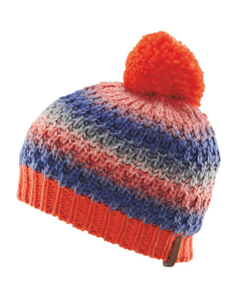 Coral Kids Pompom hat