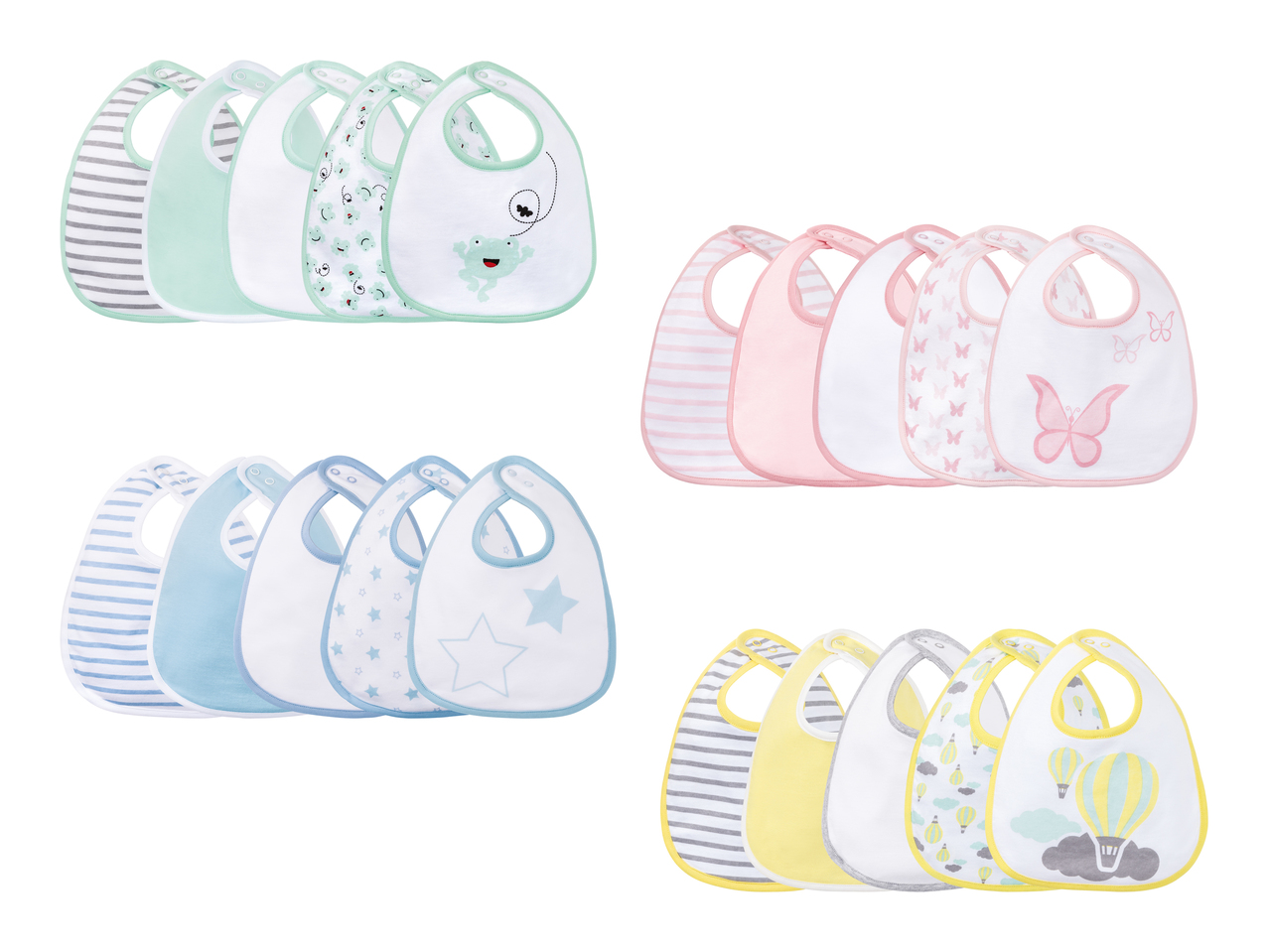 Bavoirs, lot de 5