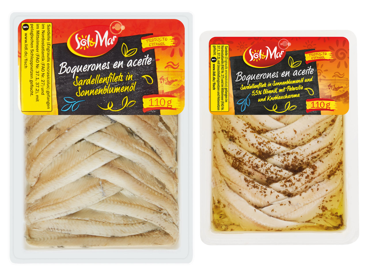 SOL & MAR Sardellenfilets in Sonnenblumenöl