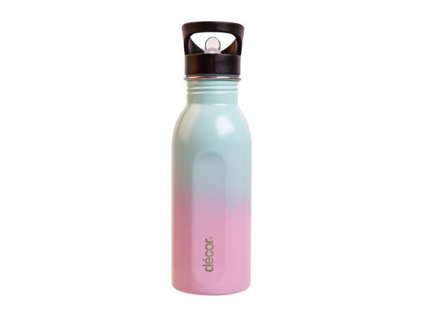 Snap n Seal Stainless Steel Bottle - Blue/Pink