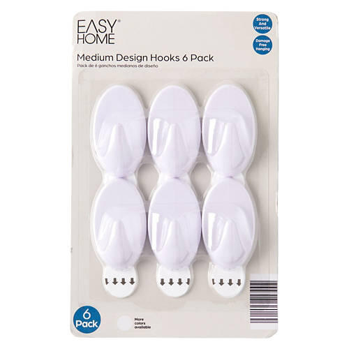 6 Pack Design Hooks, Medium