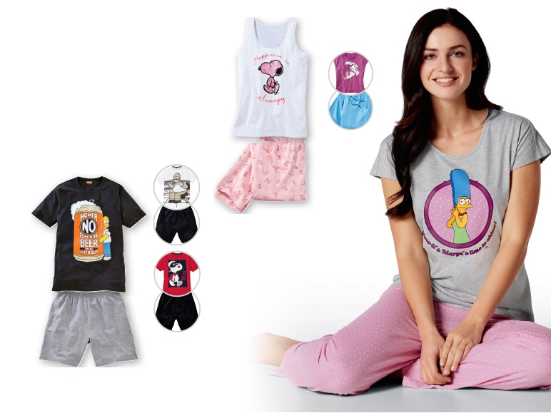 Ladies' or Men's Character Shortie Pyjamas