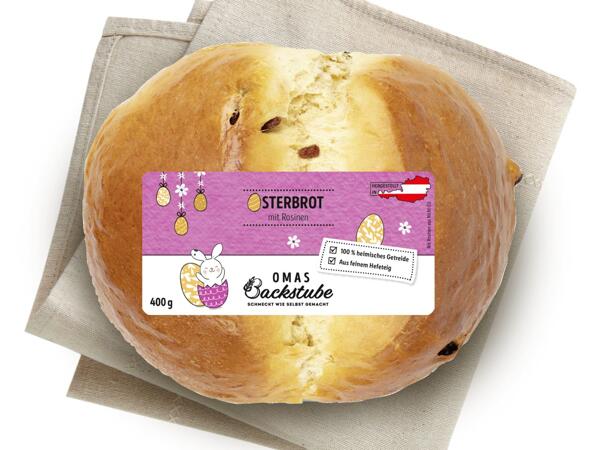 Osterbrot mit Rosinen