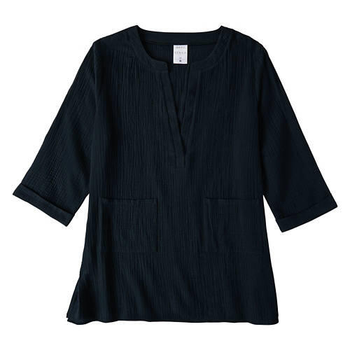 Ladies Beach Cover Up - Black, L