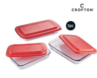 Glass Roasting Dish 3 Piece Set
