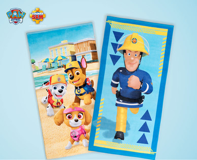 FIREMAN SAM/PAW PATROL Kinder-Badetuch