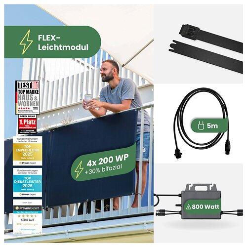 GREEN SOLAR Balkonkraftwerk FLEX 800/800W bifazial