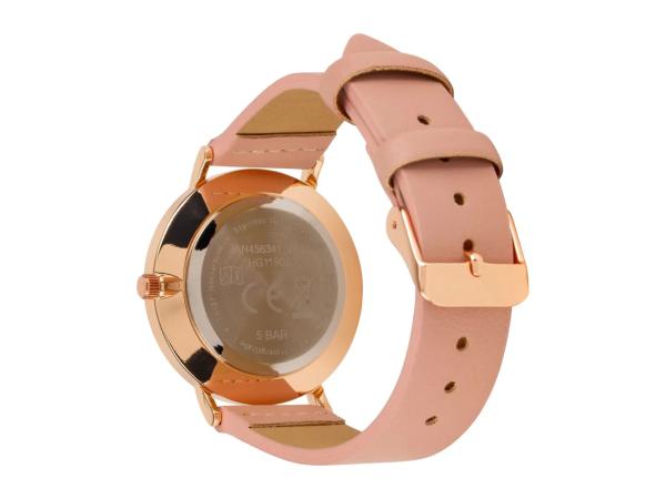 Auriol Watch with Pink PU Leather Strap & Jewellery Set