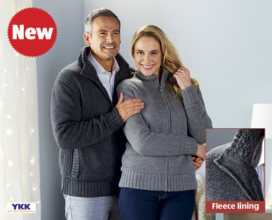 Men's/Ladies' Chunky Wool Blend Cardigan