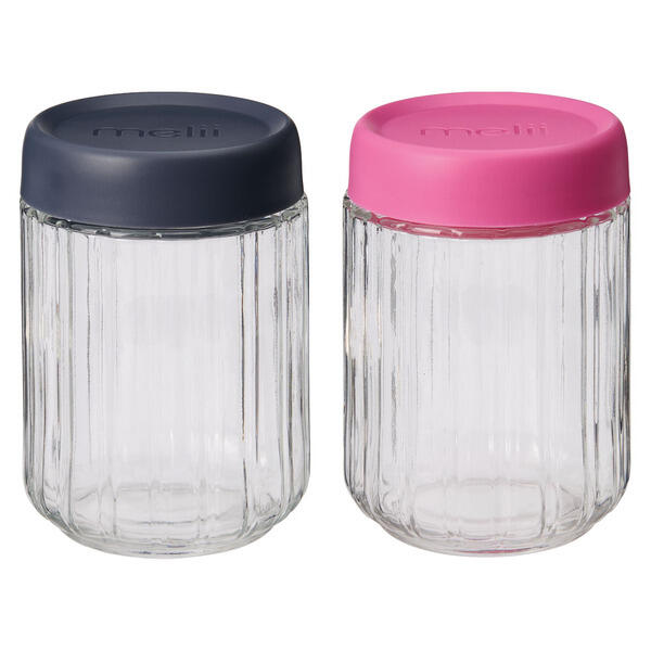 Melii Pink/Orange Fluted Glass