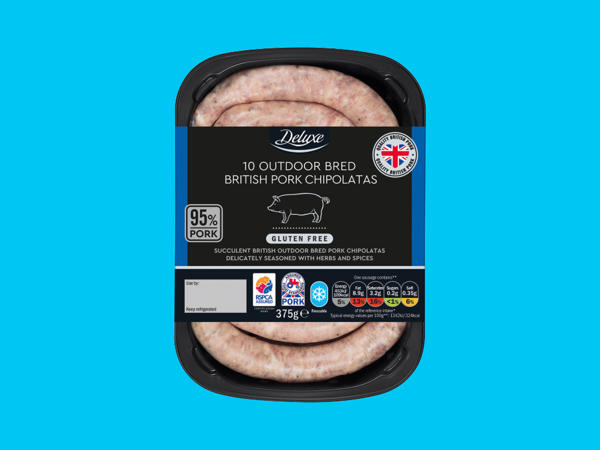 Deluxe Outdoor-Bred British Pork Sausages