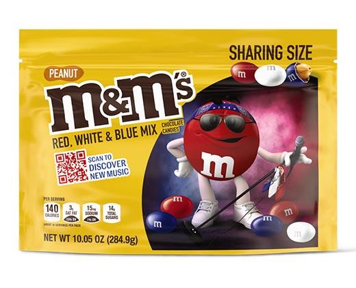 M&M's 
 M&M Peanut RWB