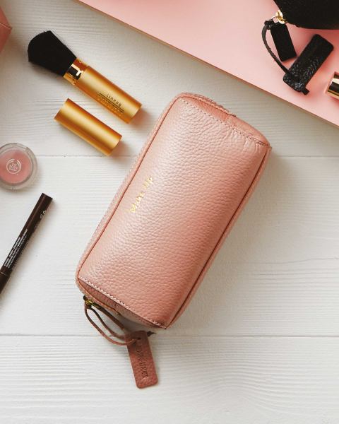 Avenue Long Leather Make Up Bag