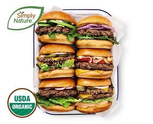 Simply Nature 
 Fresh Family Pack Organic Grass-Fed 85/15 Ground Beef