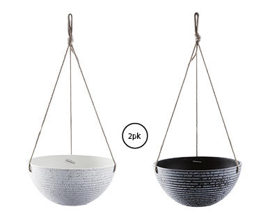 Resin Hanging Pots 2pc or Plastic Pots