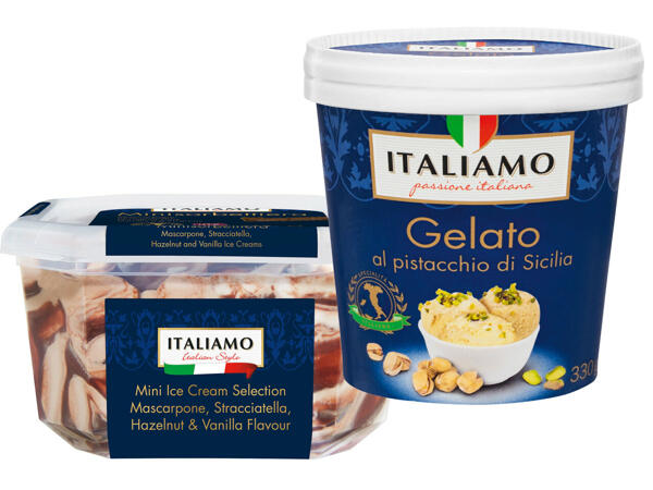 Minisorbettiera oder Gelato al pistacchio