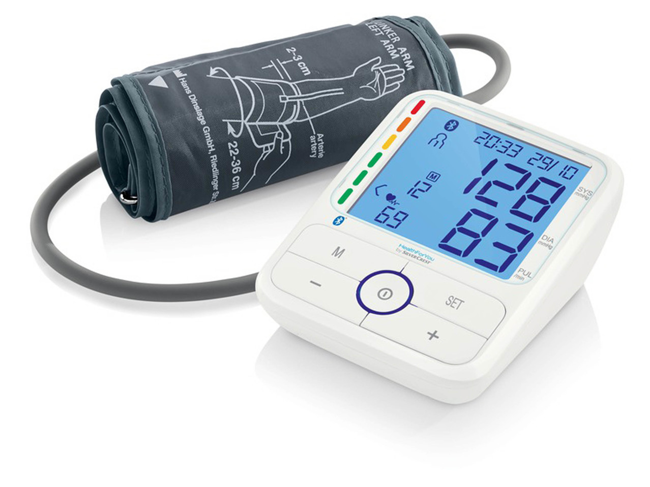 SILVERCREST PERSONAL CARE Bluetooth(R) Upper Arm Blood Pressure Monitor