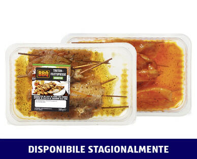 BBQ 
 SPIEDINI DI FILETTO DI TACCHINO